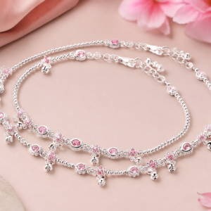 Jyoti Elegant Silver Anklet