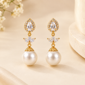 Royal Pearl Drop Earrings